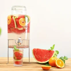 HOMLA Sloik Freya Z Kranikiem Szklany L 6 L