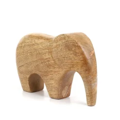 HOMLA Slon Abbou Z Drewna Mango 17X5X11 Cm