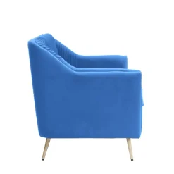 HOMLA Sofa Avant Sofa 2-Osobowa, Welurowa Granatowa 127X82X81.5 Cm