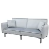 HOMLA Sofa Canto 3-Osobowa, Z Funkcja Spania, Welurowa Szara 199X90X85 Cm