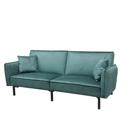 HOMLA Sofa Canto 3-Osobowa, Z Funkcja Spania, Welurowa Zielona 199X90X85 Cm