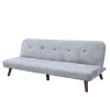 HOMLA Sofa Rinko Sofa 3-Osobowa, Z Funkcja Spania, Ciemnoszara 195X81X74 Cm