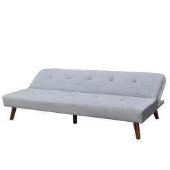 HOMLA Sofa Rinko Sofa 3-Osobowa, Z Funkcja Spania, Welurowa Ciemnoszara 195X81X74 Cm