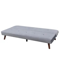 HOMLA Sofa Rinko Sofa 3-Osobowa, Z Funkcja Spania, Welurowa Ciemnoszara 195X81X74 Cm