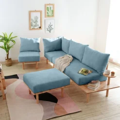 HOMLA Sofa Seri Modulowa Niebieska 74X86X86 Cm