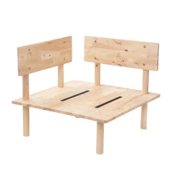 HOMLA Sofa Seri Modulowa Niebieska 74X86X86 Cm