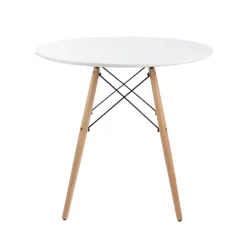 HOMLA Stol Tavolo Naturalny Z Bialym Blatem 60 48Cm