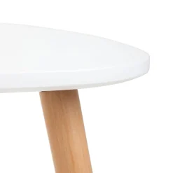 HOMLA Stol Travesa Naturalny Z Bialym Blatem 60 60 48Cm