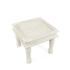 HOMLA Stolik Kawowy Banhi Lite Drewno Mango Zlobione 56X56X50 Cm