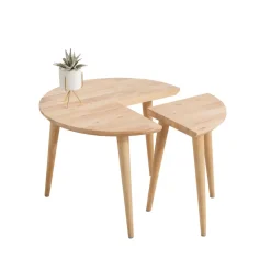 HOMLA Stolik Kawowy Harmoni Naturalny 59X59X42 Cm