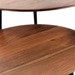 HOMLA Stolik Kawowy Ren Lite Drewno Akacji + Metal 50X50X35Cm