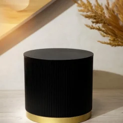 HOMLA Stolik Kawowy Tabi Matowy Czarny 40X36 Cm