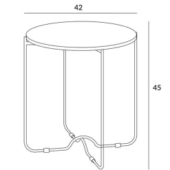 HOMLA Stolik Marble Z Naturalnego Marmuru 42X42X45 Cm