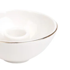 HOMLA Swiecznik Kania Ceramiczny Ecru 11X5 Cm