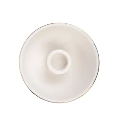 HOMLA Swiecznik Kania Ceramiczny Ecru 11X5 Cm