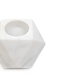HOMLA Swiecznik Marble Z Bialego Marmuru 8 Cm