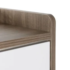 HOMLA Szafka Na Buty Eira Z Bialymi Frontami 60X24X114 Cm