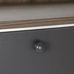 HOMLA Szafka Na Buty Eira Z Czarnymi Frontami 60X24X114 Cm