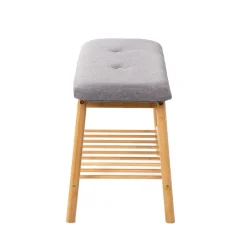 HOMLA Szafka Na Buty Truo Bambusowa Naturalna 84X30X45 Cm