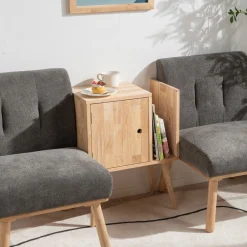 HOMLA Szafka Nocna Sinar Naturalny 50X30X66,5 Cm