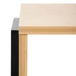 HOMLA Szafka Nocna Slumber Bambusowy Z Czarnymi Nogami 42X29X42 Cm