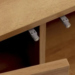 HOMLA Szafka Rtv Haga Z Rattanem I Z Metalowymi Nogami 140X40X44 Cm