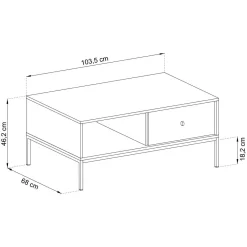 HOMLA Szafka Rtv Mono! Bordowa 103,5X46,2X68 Cm