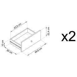 HOMLA Szafka Rtv Mono! Bordowa 103,5X46,2X68 Cm