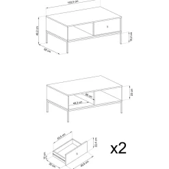 HOMLA Szafka Rtv Mono! Granatowa 103,5X46,2X68 Cm