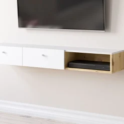 HOMLA Szafka Wiszaca Carini! Dab Artisan/Bialy 140X30X18 Cm