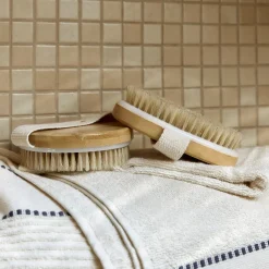 HOMLA Szczotka Serenity Z Naturalnym Wlosiem Do Masazu Na Sucho I Mokro 10X10X4 Cm