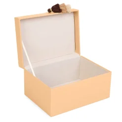 HOMLA Szkatulka Mela Z Eko Skory Brazowa 23X16,5X12,5 Cm