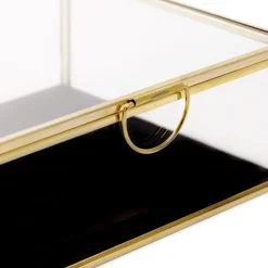 HOMLA Szkatulka Na Bizuterie Grazia Z Welurowa Wysciolka 13X11X5 Cm