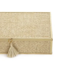 HOMLA Szkatulka Na Bizuterie Grazia Z Plecionka 22X13X5 Cm