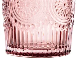 HOMLA Szklanka Barrel Wzorzysta Rozowa 0.30