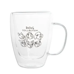 HOMLA Szklanka Cembra Doodle Duza Z Podwojna Scianka 0.50