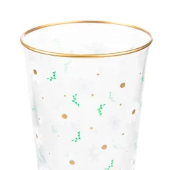 HOMLA Szklanka Daisies W Kwiatki Ze Zlotym Rantem 0,25 L