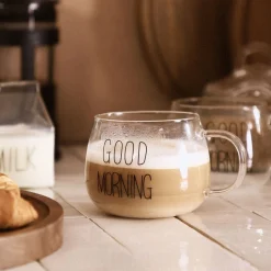 HOMLA Szklanka Good Morning Z Uchem 0,4 L