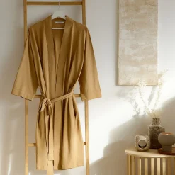 HOMLA Szlafrok Pelly Bawelniany Musztardowy One Size