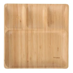 HOMLA Taca Bambou Bambusowa 4 Przegrody 25X25Cm