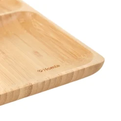 HOMLA Taca Bambou Bambusowa 4 Przegrody 25X25Cm