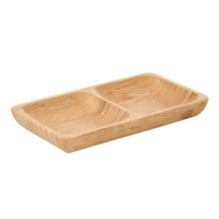 HOMLA Taca Bambou Z Dwoma Przegrodkami 17,7X10 Cm