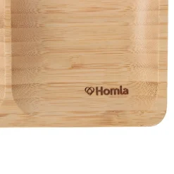 HOMLA Taca Bambou Z Dwoma Przegrodkami 17,7X10 Cm