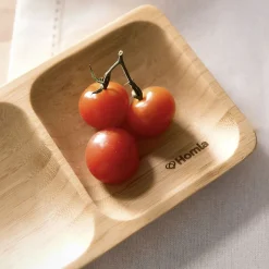 HOMLA Taca Bambou Z Dwoma Przegrodkami 17,7X10 Cm