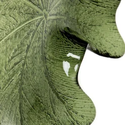 HOMLA Taca Dekoracyjna Asali Szklana Zielona 18,5X2,5 Cm