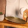 HOMLA Taca Dekoracyjna Girona Lisc Bananowca Zlota 50X20 Cm