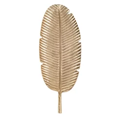 HOMLA Taca Dekoracyjna Girona Lisc Bananowca Zlota 50X20 Cm