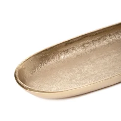 HOMLA Taca Dekoracyjna Girona Podluzna Zlota 39X12X3 Cm