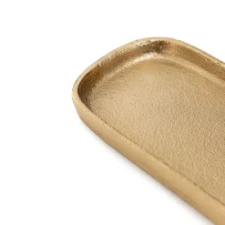 HOMLA Taca Dekoracyjna Girona Podluzna Zlota 25X8X1