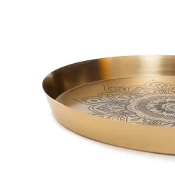 HOMLA Taca Dekoracyjna Hamsa Ze Zdobieniem Zlota 31X31X3